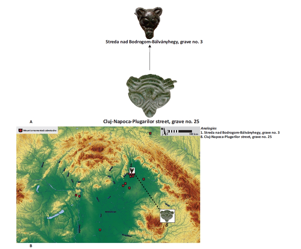 Fig. 7. Analogies and geographical distribution of zoomorphic mounts